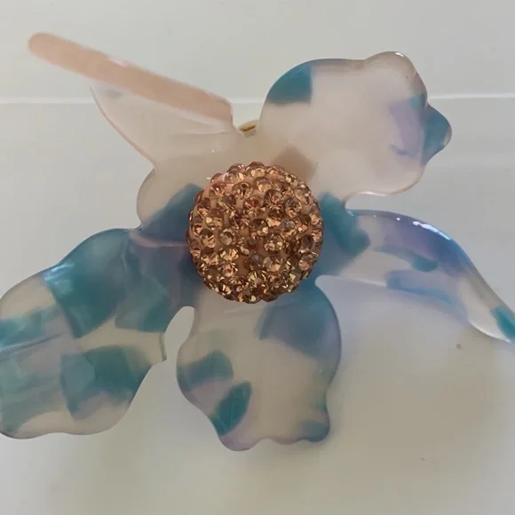 LELE Sadoughi colorful crystal flower Ring size 7 - Picture 3 of 7